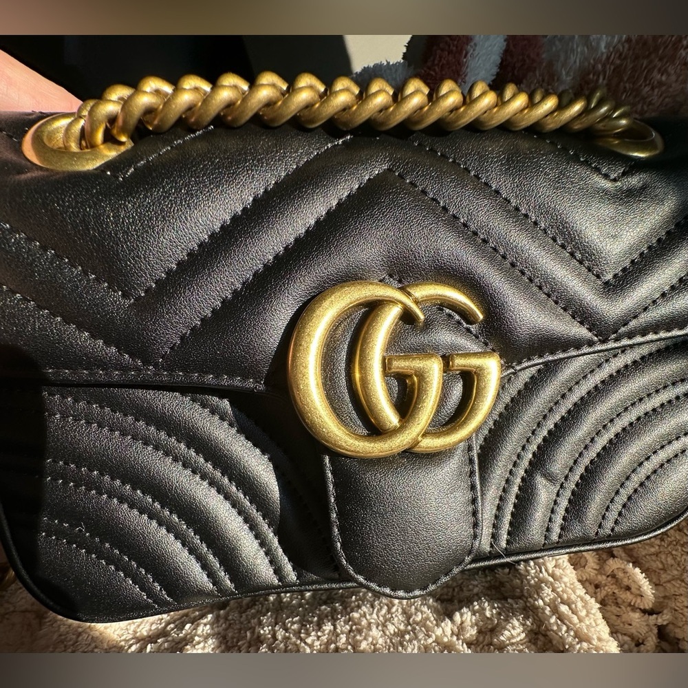 🎸GUCCI🎸🔥NWOT🔥Authentic Marmont Mini Matelassé Shoulder Bag - Picture 2 of 16